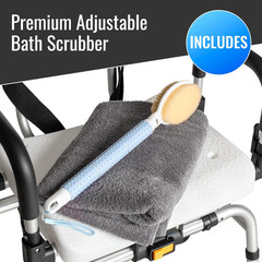 360 Max Comfort Swivel Shower Chair & Transfer Bench, Extra-Wide 360Lb Capacity,