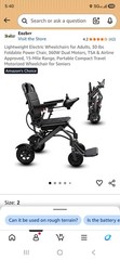 30 lb Lightweight Electric Foldable Wheelchairs Airline Approved EOZBRR A03D NEW