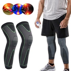 Full Leg Long Compression Sleeves Knee Brace Support for Sport Joint Injury Pain