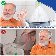 60 Pack Commode Liners with Absorbent Pads for Portable Toilet Bucket