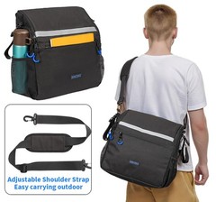 ZHCHG Wheelchair Bags, Backpack with Cup Holder, Large, black