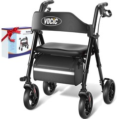 Walkers for Seniors, Z21 Rollator Walker with Seat Supports 350lb, 8″ Big Whe…