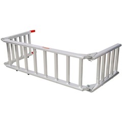Silver 1400LB Aluminum Ramp Pair 2in1 Tailgate Extender ATV Mower Motorcycle