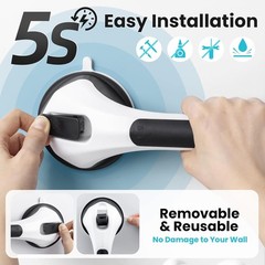 Shower Grab Bar 2 Pack Suction GrabBars forBathtubs andShowers, Heavy DutyShower