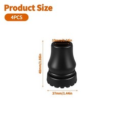 4Pcs Cane Tips 3/4 Inch Heavy Duty Rubber Cane Tips Anti Slip TPR Replacement