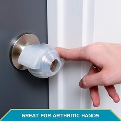 EZ Doorknob Grips (2 pack) Glow In The Dark Easy Opening Fits Most Doorknobs