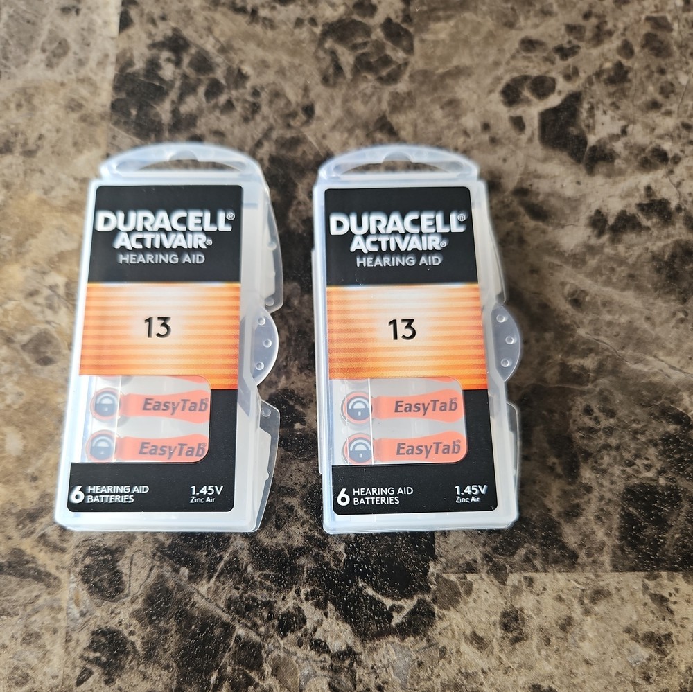 NEW Duracell Activair Hearing Aid Batteries Size 13 – SIX Each 2pak
