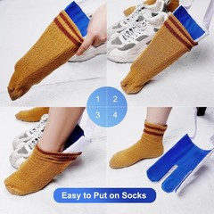 Comfort-Fit Sock Aid Device for Seniors – Effortless Sock Application, Dark Blue