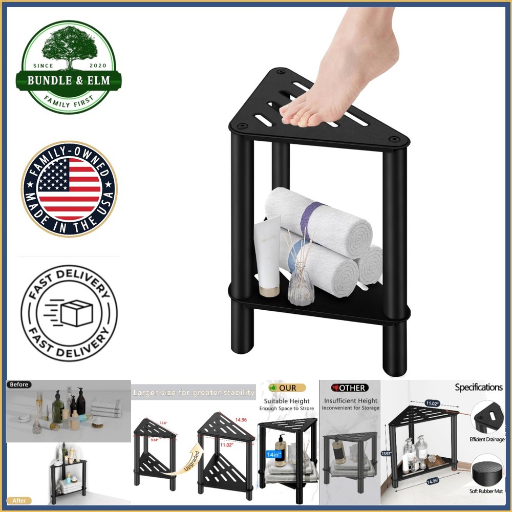 Durable Shower Foot Rest with Triangular Shape and Waterproof Design