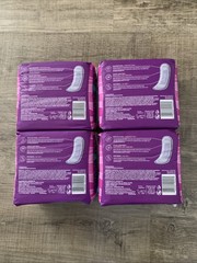 Lot of 4 Poise Pads Regular Length Light Absorbency 30 Pads Each