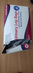 Durable Vinyl Urinary Leg Bag – 600ml Capacity, 12 Count with Anti-Reflux Valve