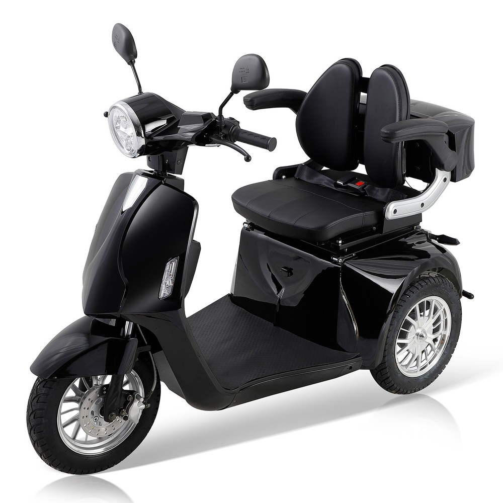 800W 3 Wheel Heavy Duty Adult Senior Mobility Scooter 31 Miles 500lbs 60V/20Ah