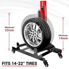 Wheel Cleaning Kit Adjustable Rim Stand&Tire Scrubber Roller Fits 14-22″ Tires
