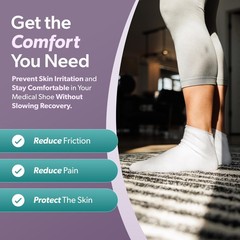 Walking Boot Sock Liners – (1 Pair) Replacement Medical Tube Socks for Under …