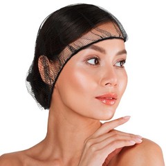 Black Disposable Hair Net, 28 Inches. 100 Pack Micro Nylon Bouffant Hair Nets…