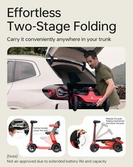4-Wheel Folding Mobility Scooter Electric Power Wheelchairs Long Range -OPEN BOX