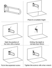 Botabay 29.5” Handicap Grab Bar Bathroom Toilet Safety HandrailsAluminum Single