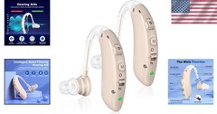 Rechargeable Noise-Canceling Digital Hearing Aids for Seniors