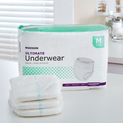 McKesson Adult Disposable Cloth Underwear Maximum Absorbency – Size M 20 Count