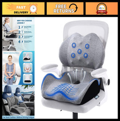 Extra Large Memory Foam Seat Cushion – Lumbar Support Pillow for Sciatica Relief