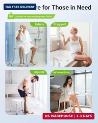 Space-Saving Triangular Shower Chair for Inside Shower, FSA/HSA Eligible 400 lbs