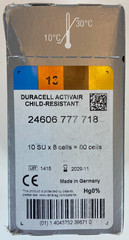 80 Batteries Duracell Activair Hearing Aid Batteries Size 13 Exp 11/2029 NEW NIB