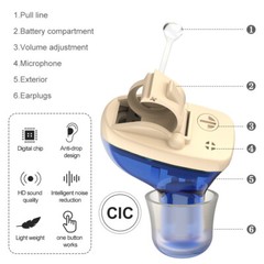 Digital Hearing Aids Noise Cancelling Invisible Severe Loss Sound Amplifier ITE