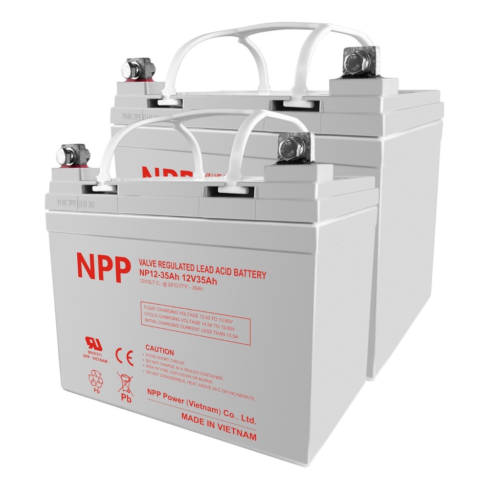 NP12-35Ah (2Pcs) T6 12V 35Ah AGM SLA Battery For Electric Wheelchair Scooter