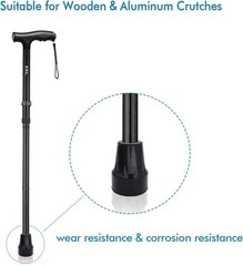 Durable Replacement Cane Tips 7/8 Inch – Skid-Resistant & Metal Reinforced