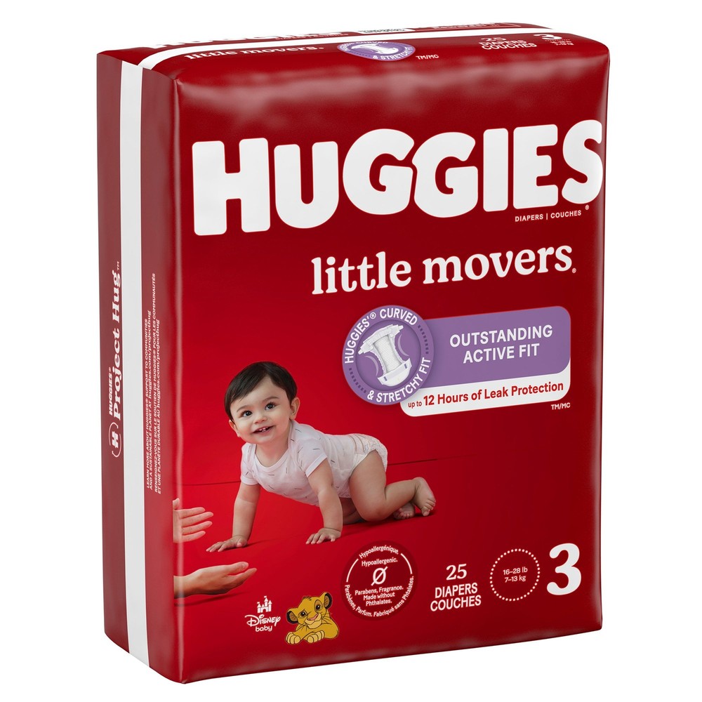 Huggies Little Movers Diapers Size 3 Jumbo Pack CA of 100