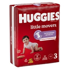 Huggies Little Movers Diapers Size 3 Jumbo Pack CA of 100