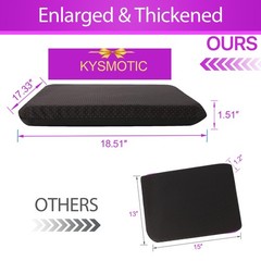 KYSMOTIC Gel Seat Cushion for Long Jumbo, Black Cover+rose Red