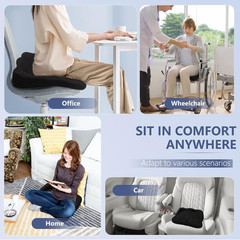 19.7In Thicken Cooling Gel Seat Cushion, Larger Gel Seat Cushion for Long Sittin