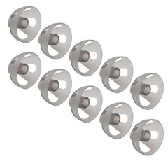 10 Pcs Hearing Aids Dome Soft Open Domes Black Layer Replacements Eartip