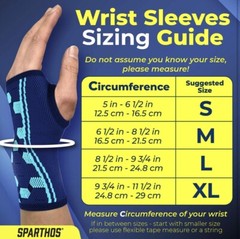 Sparthos Compression Wrist Sleeves – Cobalt Blue NIB Size Medium