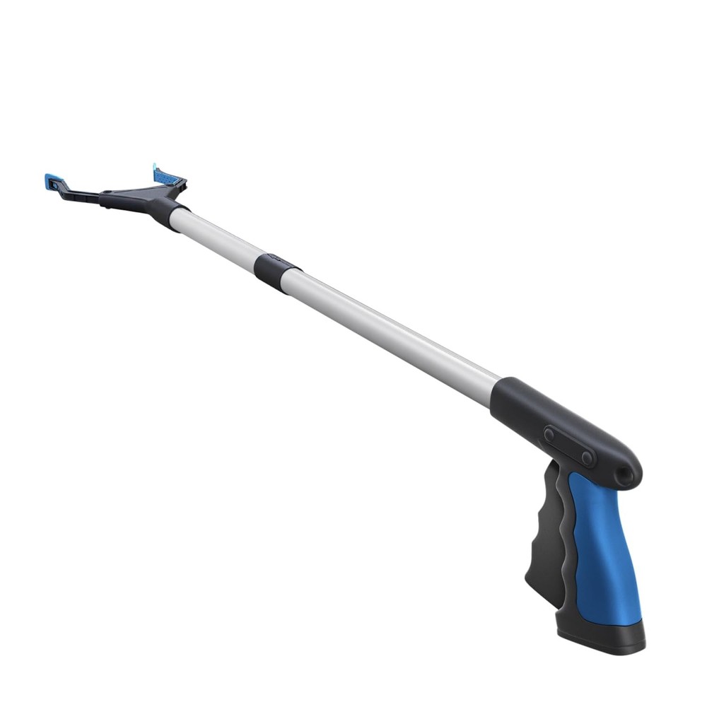 FitPlus 2024 Upgrade PowerGrip T9, Grabber Reacher 32 Inch (Pack of 1), Blue