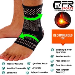 COPPER Plantar Fasciitis Arch Support Compression Ankle Heel feet Brace Sock HG