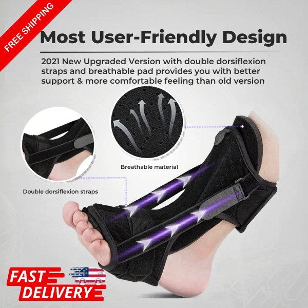 Night Splints Plantar Fasciitis Pain Relief Adjustable Foot Drop Ankle Brace US
