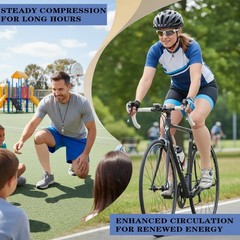 Copper Compression Socks 8 Pack for Men & Women – Knee High 15-20mmHg Support fo