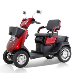 4-Wheel Electric Powered 2-Seat Mobility Scooter 3-Speed Mode for Seniors
