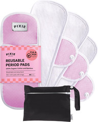 Pixie Cotton Cloth Pads for Feminine Care – 100% Organic Reusable Pads – Ranked