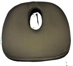 AUVON Ergonomic Black Seat Cushion with Donut Center Cutout, Removable Cover VGC