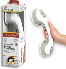 Changing Lifestyles Suction Cup Grab Bars for Bathtubs & Showers; Safety