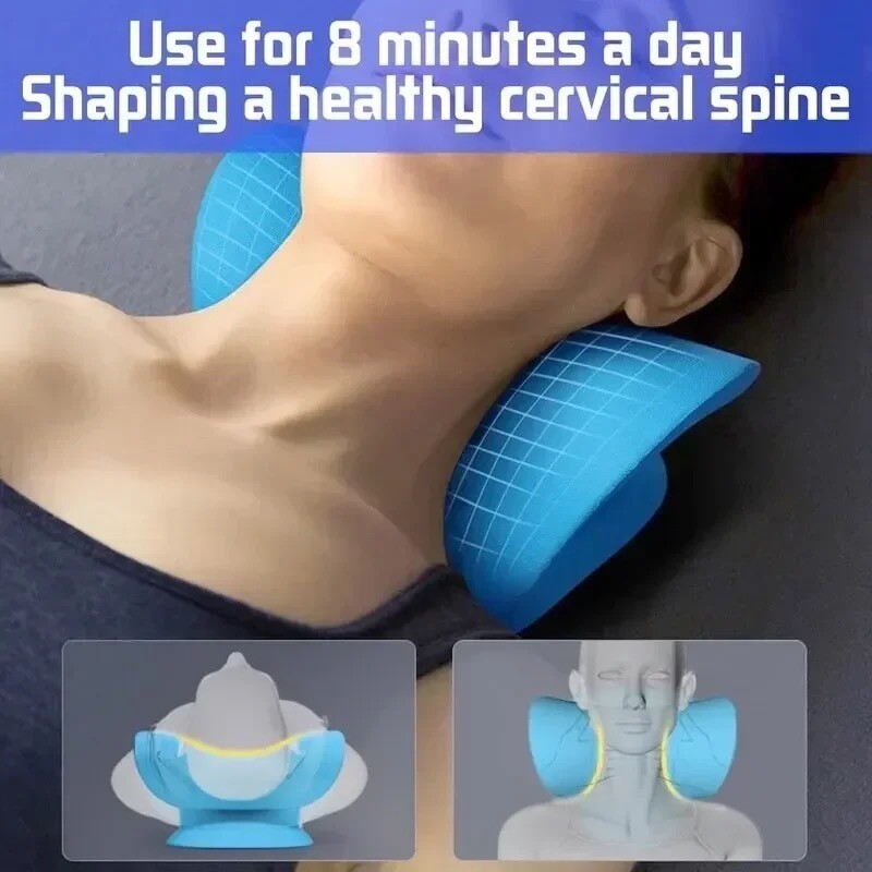 Cervical Neck Pillow STRETCHER Traction Device Brace Support Pain Relief Massage