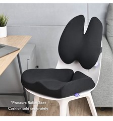 C CUSHION LAB Extra Dense Lumbar Back Pillow Ergonomic Memory Foam, Black
