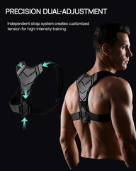 Gymgoer‘S Back Posture Corrector for Men with Reinforced Support Plate. High-Ten