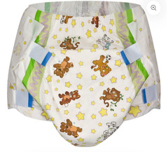 Adult Diaper Size Large 2-Pack Sample – Plastic Backed PE [Crinklz]