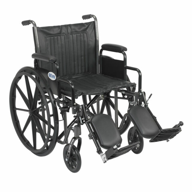 Drive Medical SSP220DDA-ELR Silver Sport 2 Wheelchair with 20 Inch Wide Seat