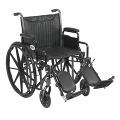 Drive Medical SSP220DDA-ELR Silver Sport 2 Wheelchair with 20 Inch Wide Seat
