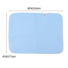 6x Reusable Washable Incontinence Pad – Blue/White, 45x60cm
